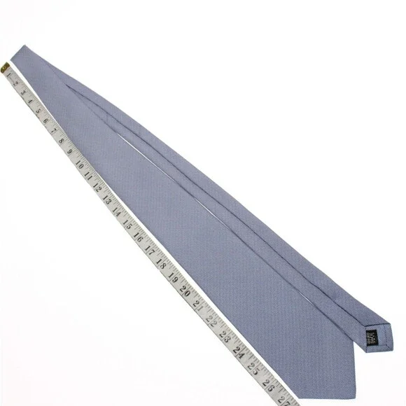 Drake's NWT Neck Tie in Blue & White Mini Chevron Pattern 100% Silk